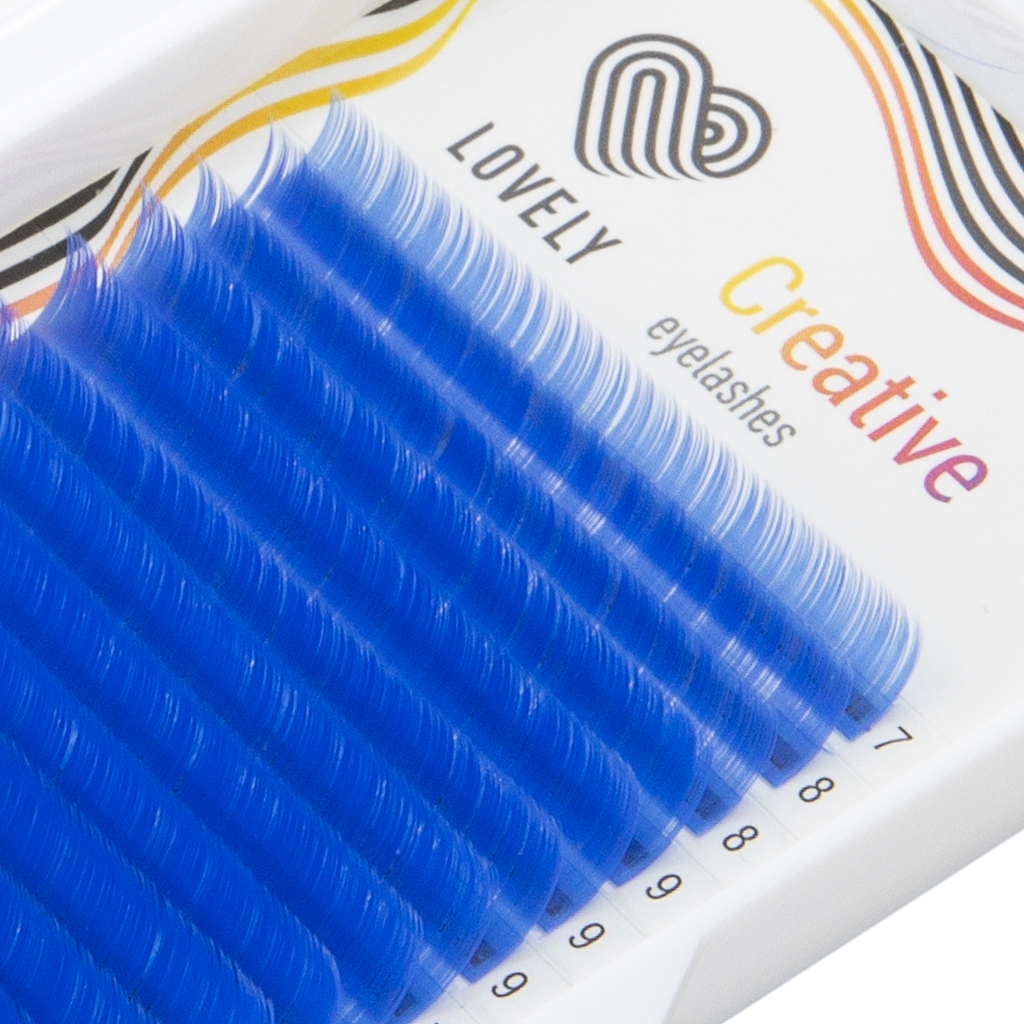 Azure color C 0.10 x 7-13 mm (3) Extensiones de pestañas de color - Imagen 1