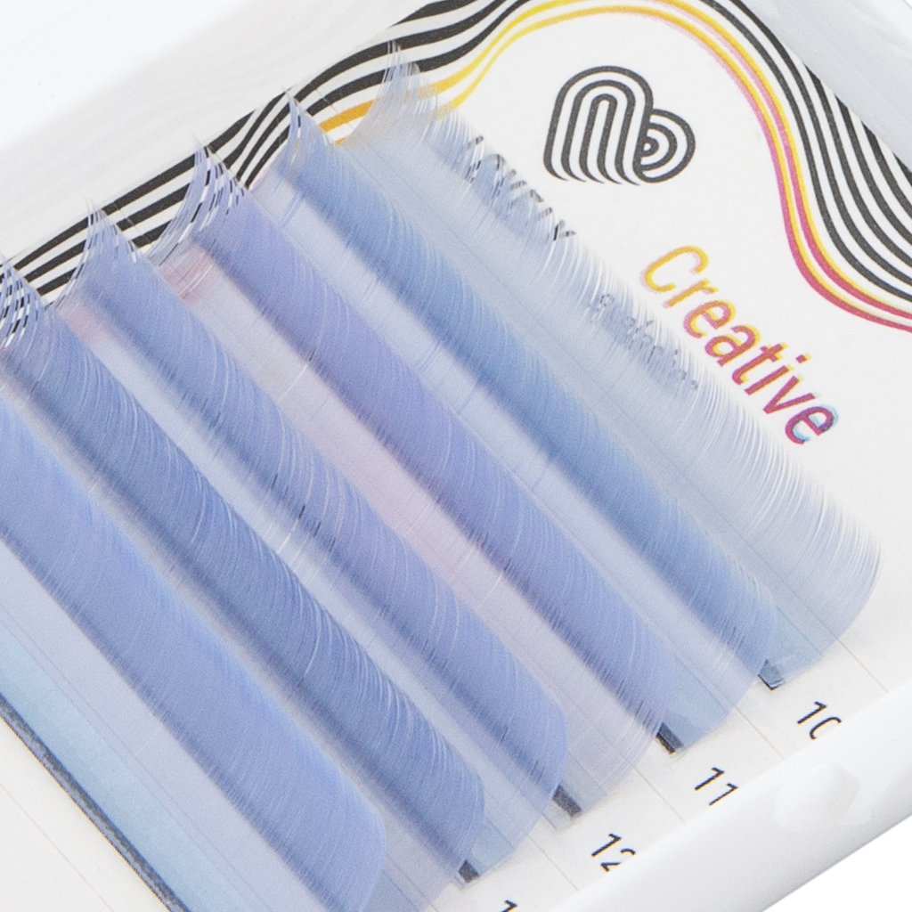 Light blue Color C 0.07 x 10-14 mm (3) Extensiones de pestañas de color - Imagen 1